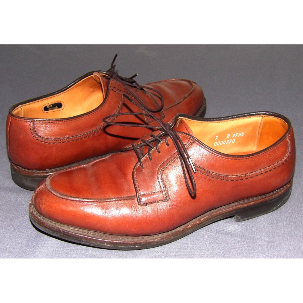 ALLEN EDMONDS Brown Leather Split Toe 3754 STOCKBRIDGE Oxford Shoes Men's 7